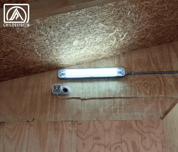 Instalación de Luminaria LED en Chiloé