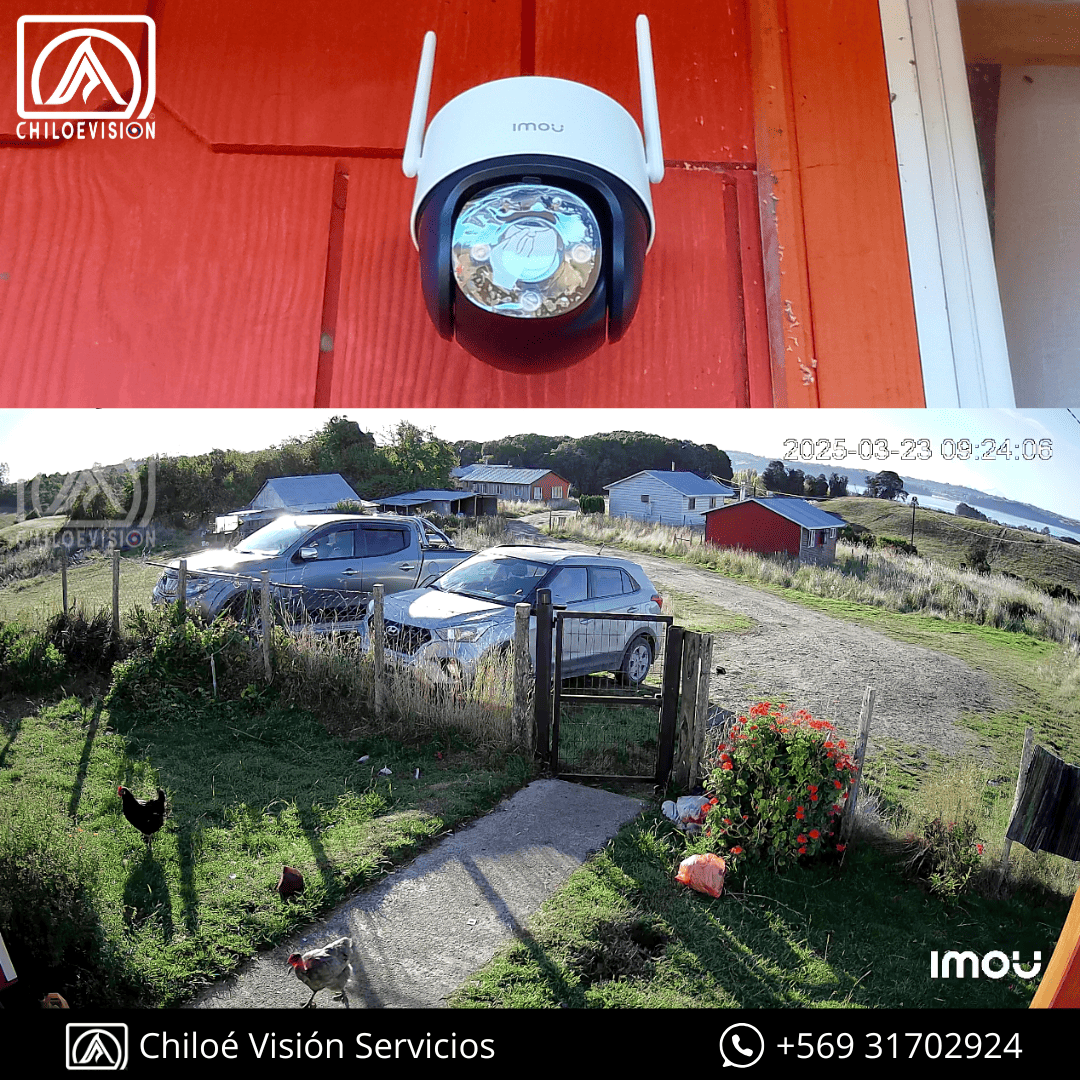instalacion de Cámara de seguridad exterior en sector rural castro
