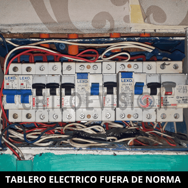 tablero eléctrico fuera de norma en chiloe