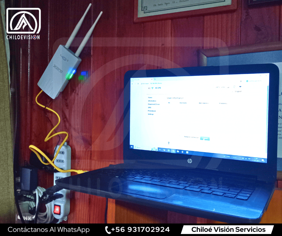 Instalación y Configuración de Internet para Cámaras de Seguridad en chiloe