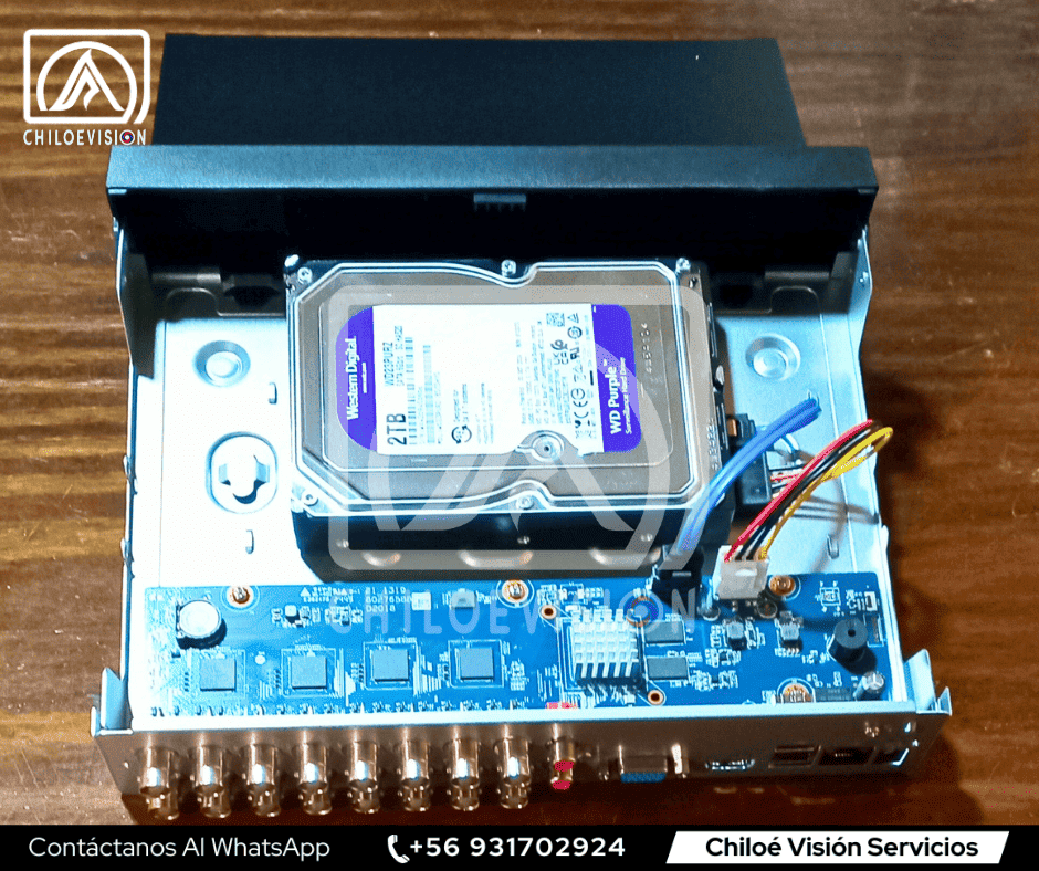 Cambio y aumento de disco duro para DVR, XVR y NVR en Chiloé – Servicio rápido y confiable