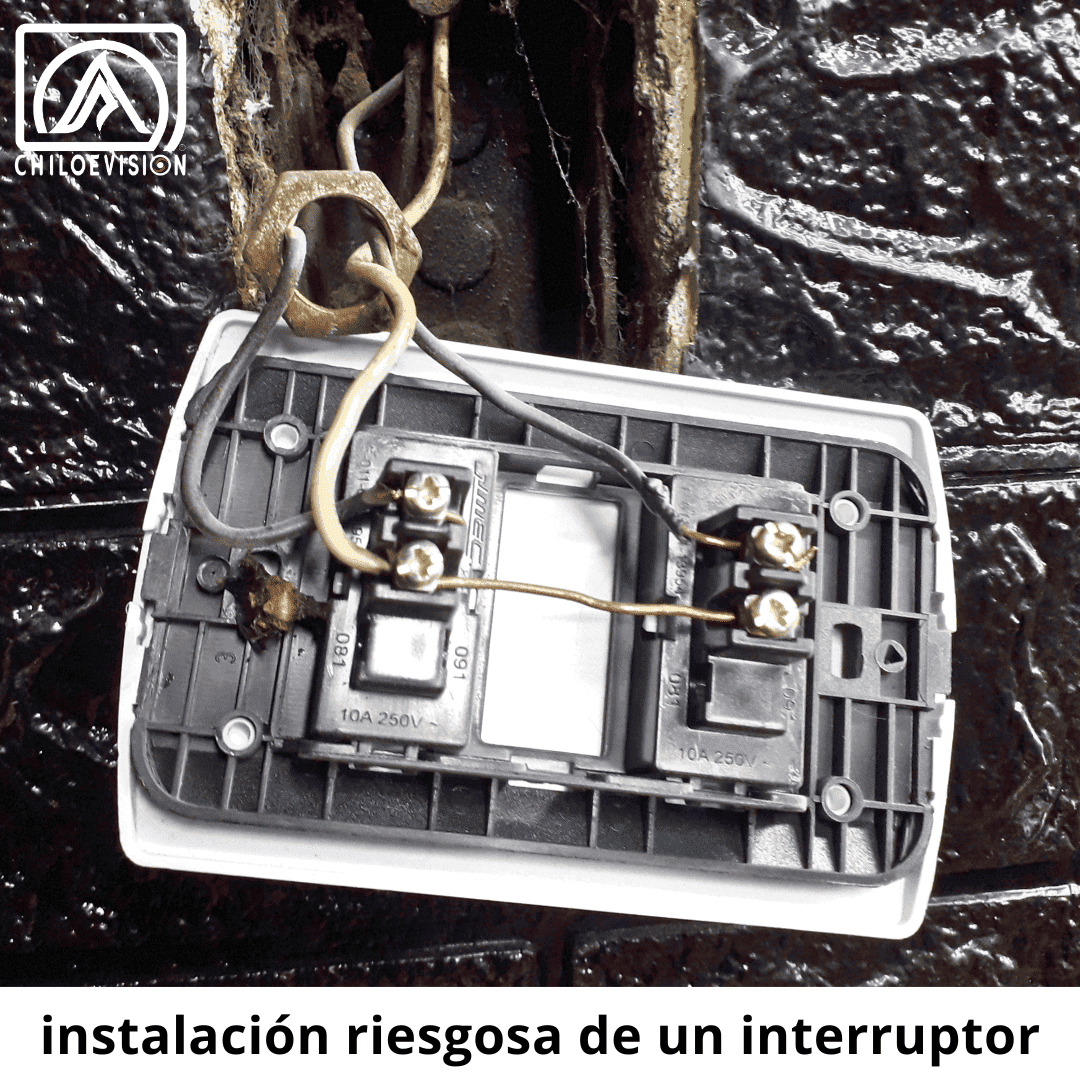 Corte circuito por interruptor en Quellón