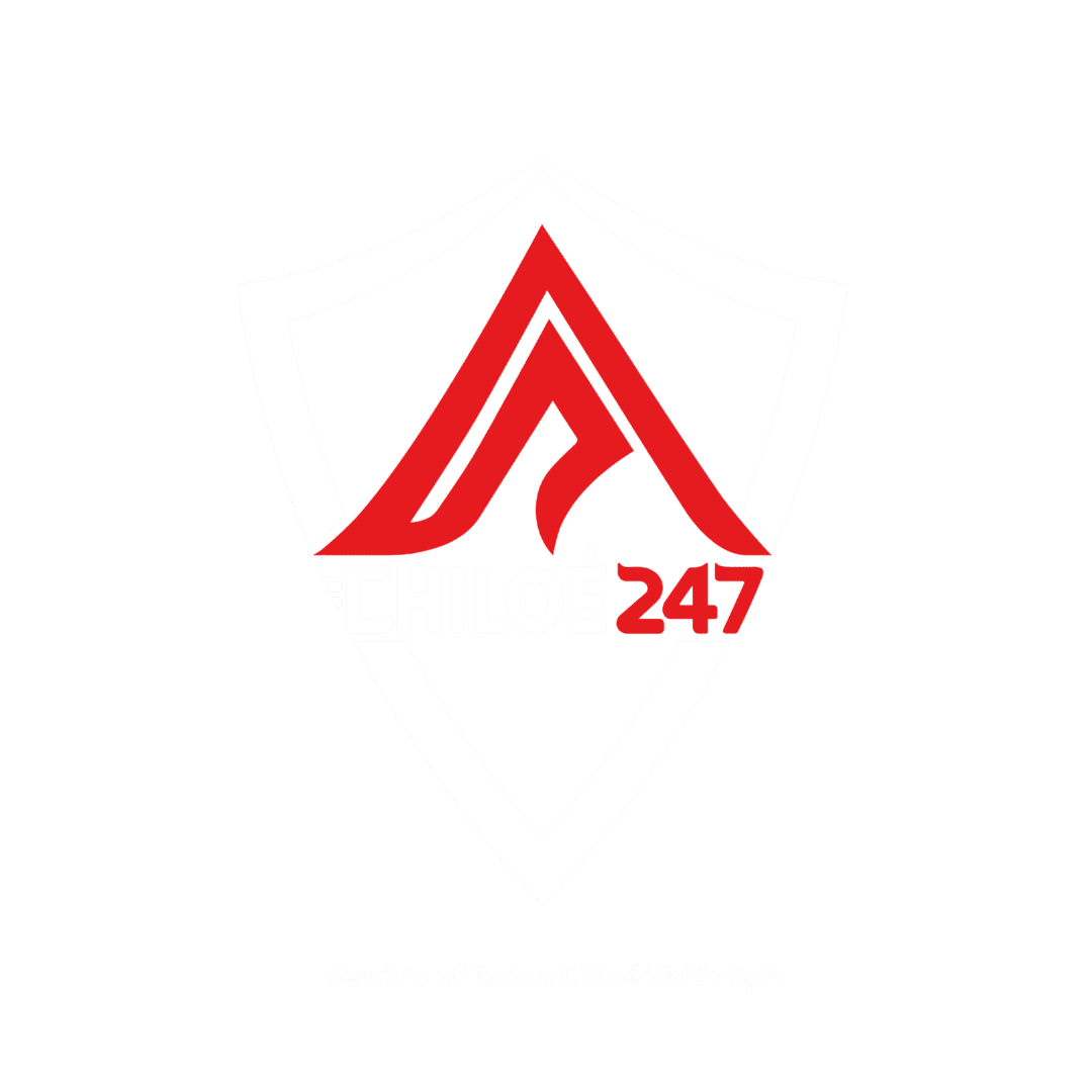 Chiloe 247 - Seguridad Hogar y Negocios en Chiloé - Logo color blanco