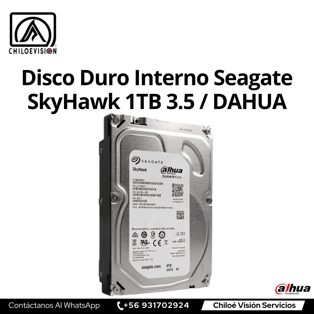 Disco Duro Interno Seagate SkyHawk DAHUA 1TB 3.5