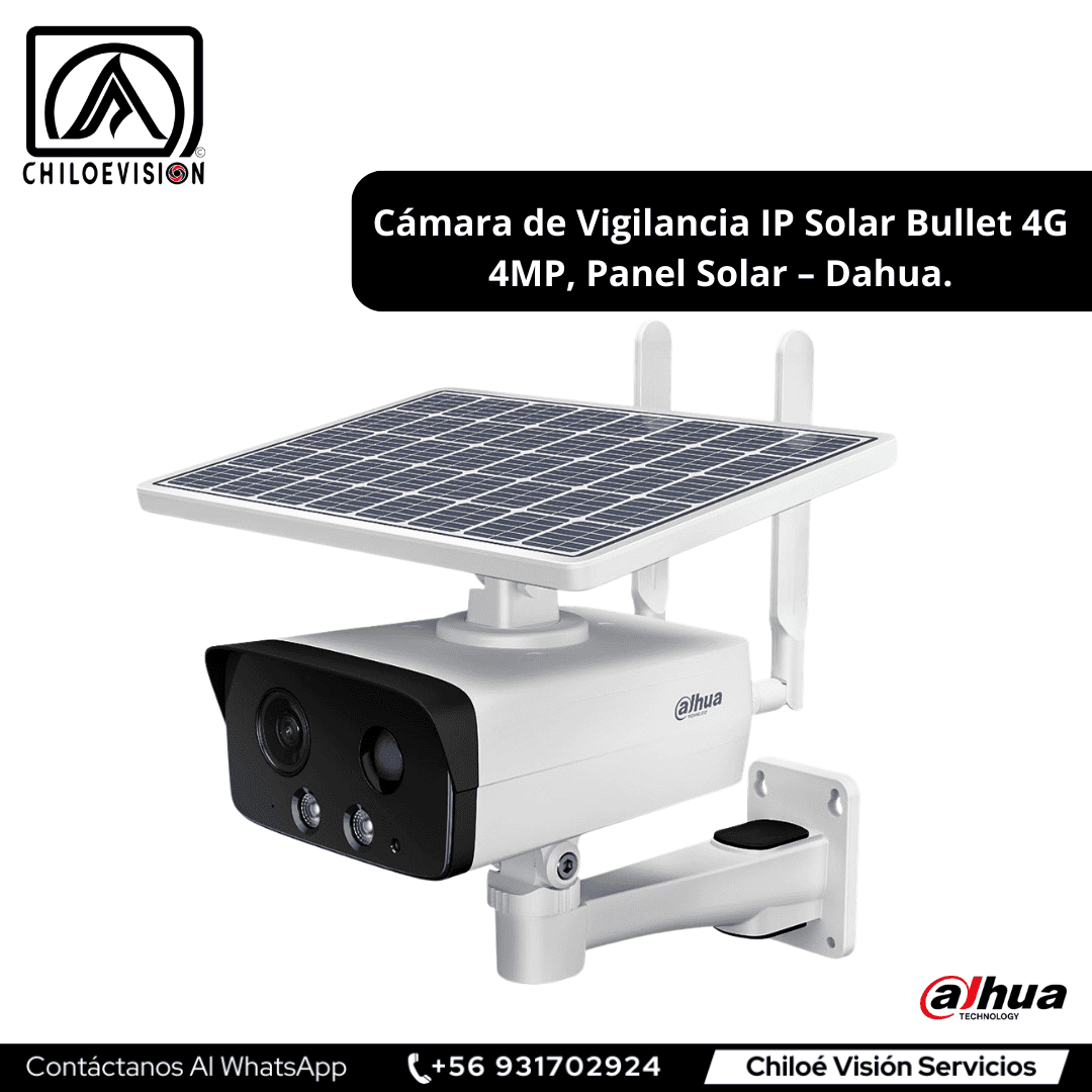 Cámara de Vigilancia Solar 4MP con Panel Solar 4g Dahua