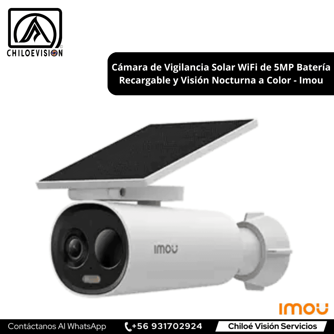 Cámara de Vigilancia y Seguridad Solar WiFi de 5MP con Batería Recargable y Visión Nocturna a Color – Imou.