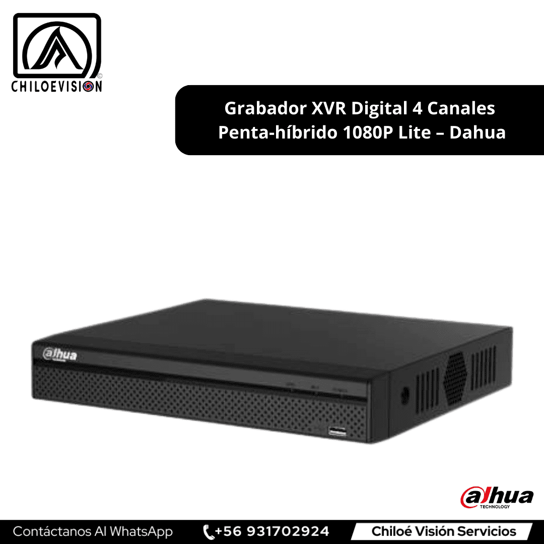 Grabador XVR Digital 4 Canales Penta-híbrido 1080P Lite – Dahua