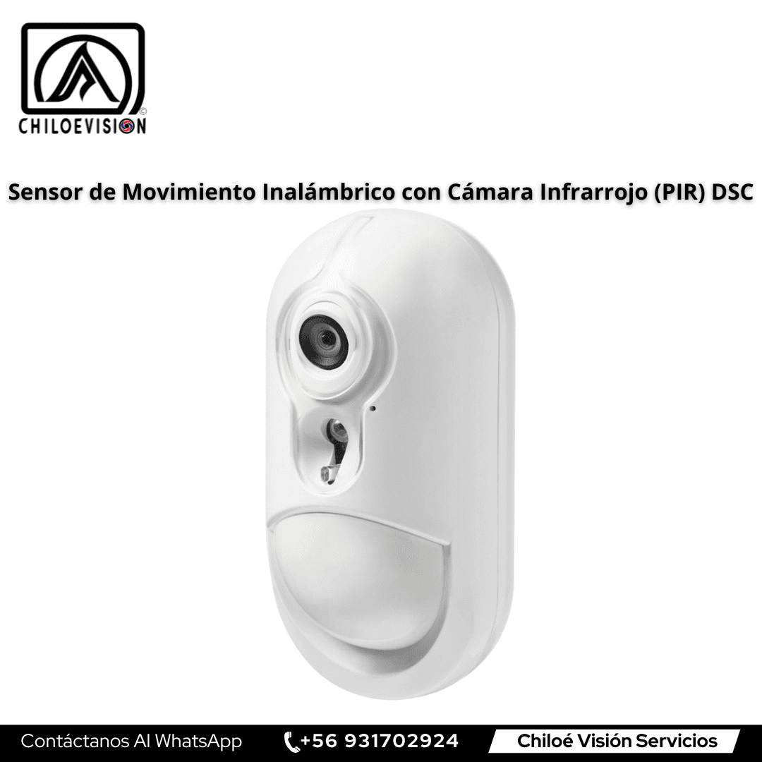 Sensor de movimiento con cámara infrarrojo inalámbrico (PIR) DSC – Instalación de Alarmas en Chiloé