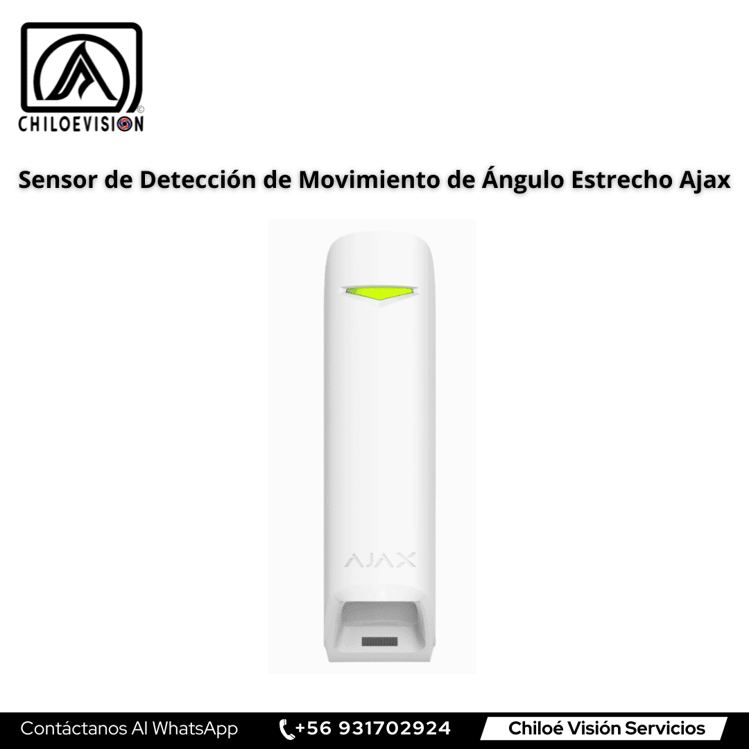 Sensor de Detección de Movimiento de Ángulo Estrecho Ajax– Instalación de Alarmas en Chiloé