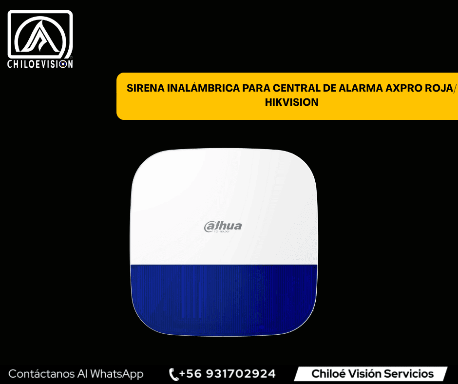 Sirena Inalámbrica para Central de Alarma Dahua – Color Azul
