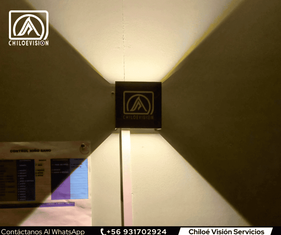 Instalación de Lámpara LED Tipo Aplique en Chiloé