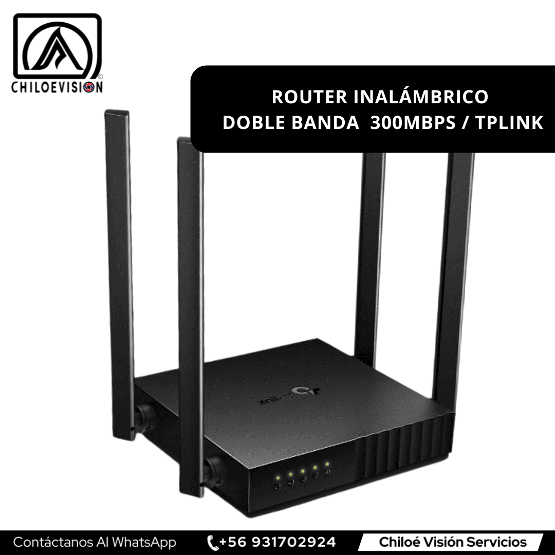 Router Wi-Fi Doble Banda 300mbps TP-Link en Chiloé