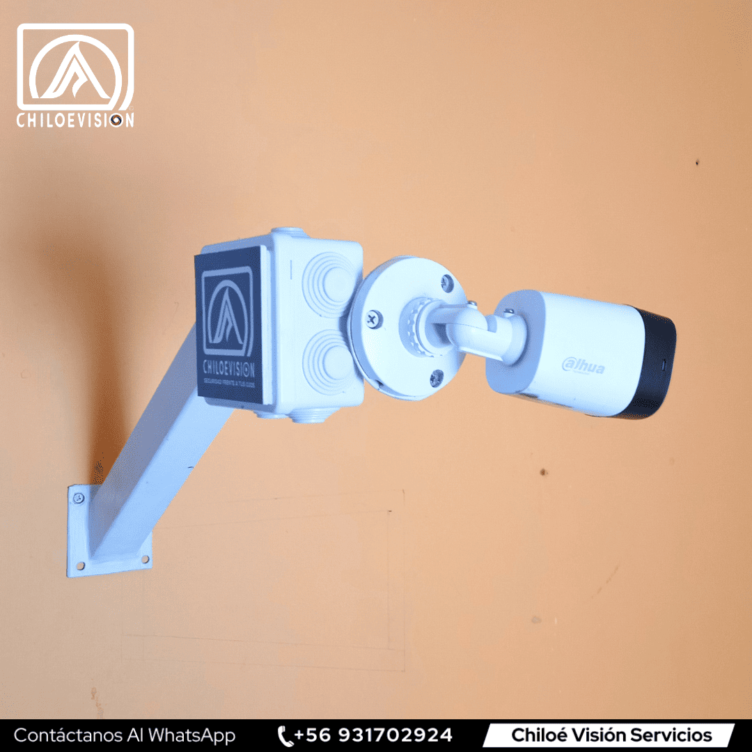 cámaras de seguridad con soporte metálico en Chonchi