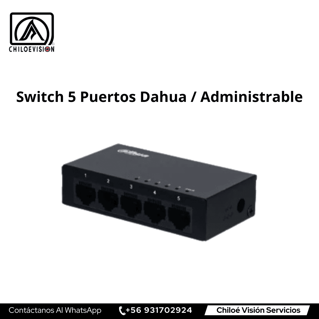 Switch 5 Puertos Dahua Administrables en Chiloé