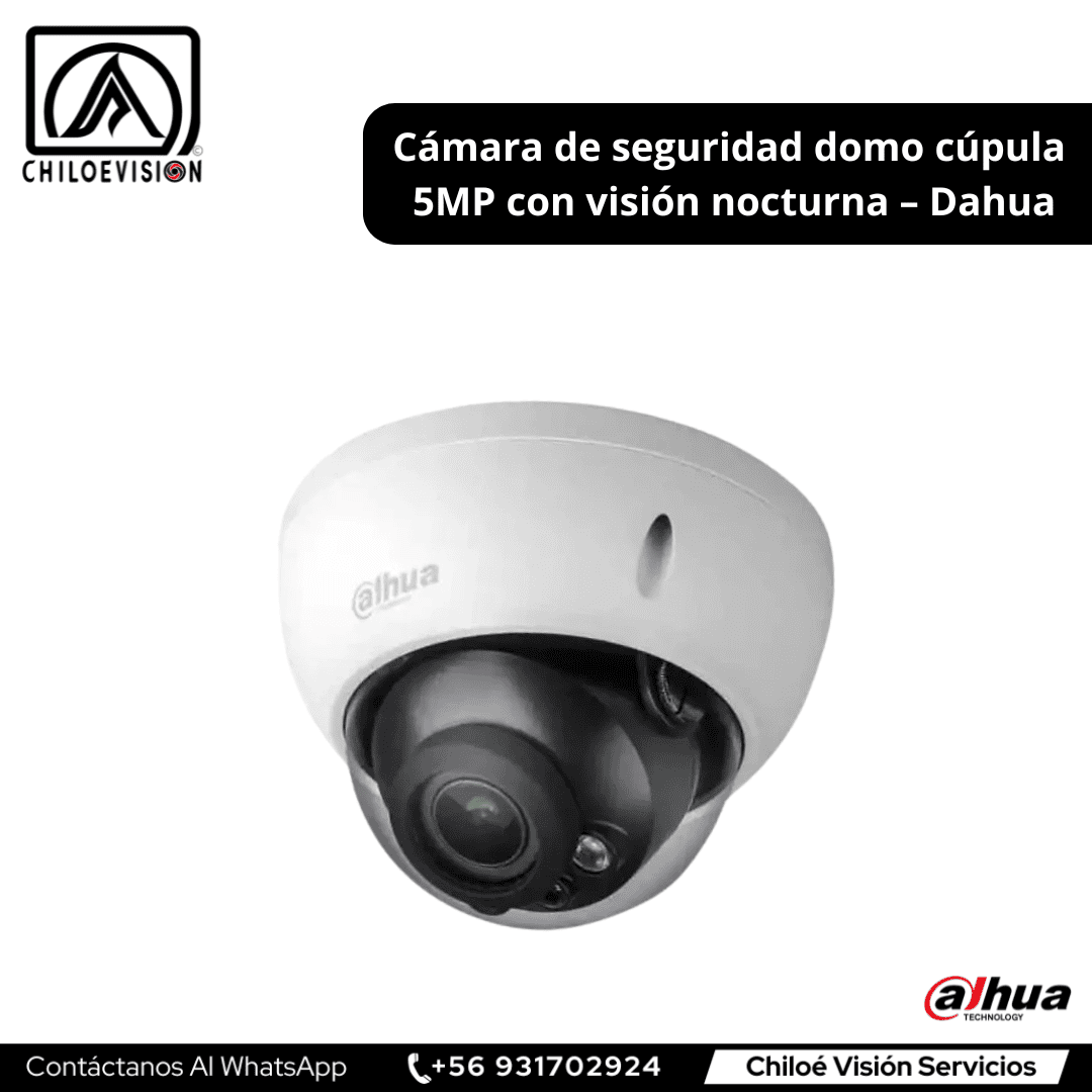 Cámara de seguridad domo varifocal 5MP – Dahua