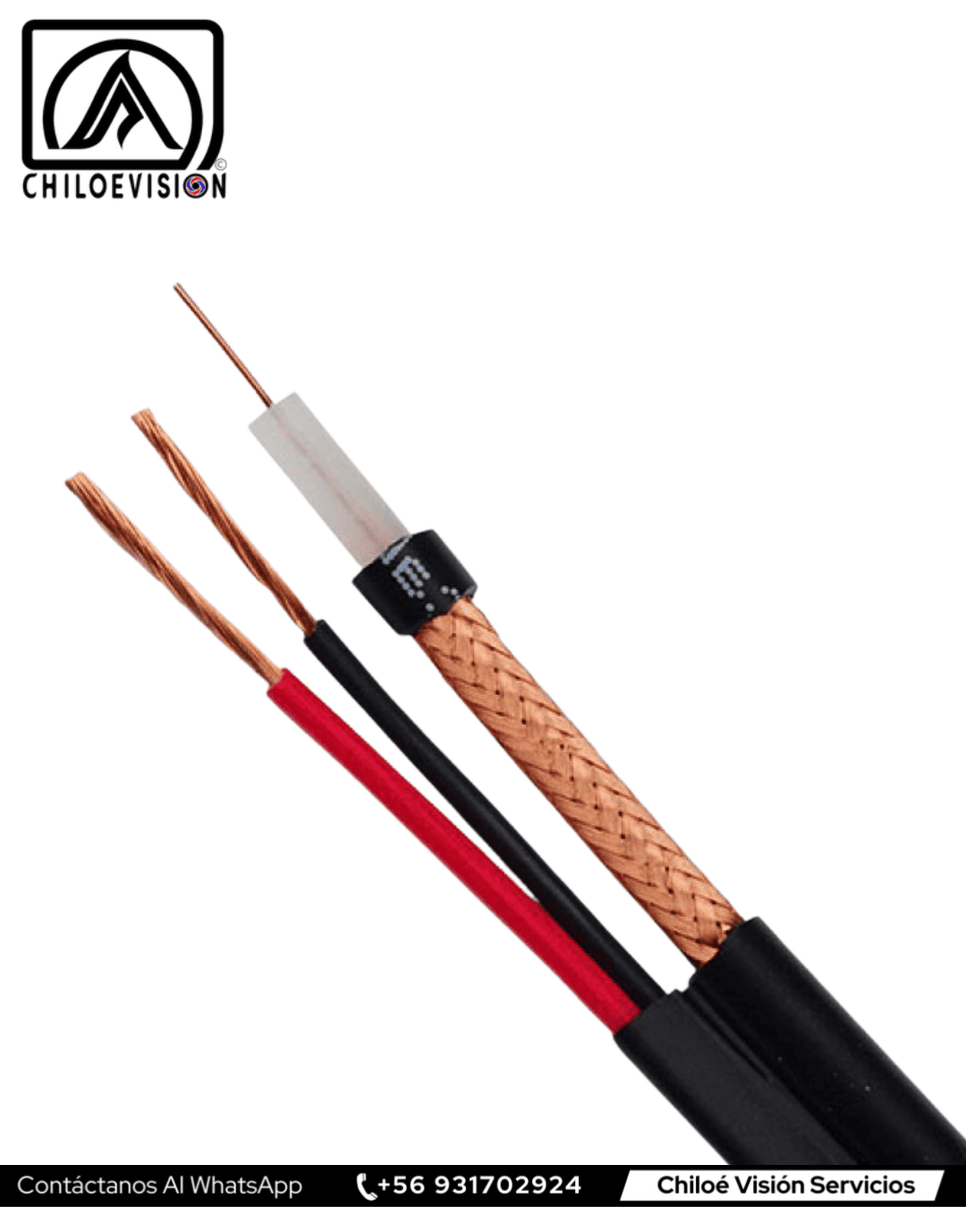 Cable Coaxial CCTV en Chiloé