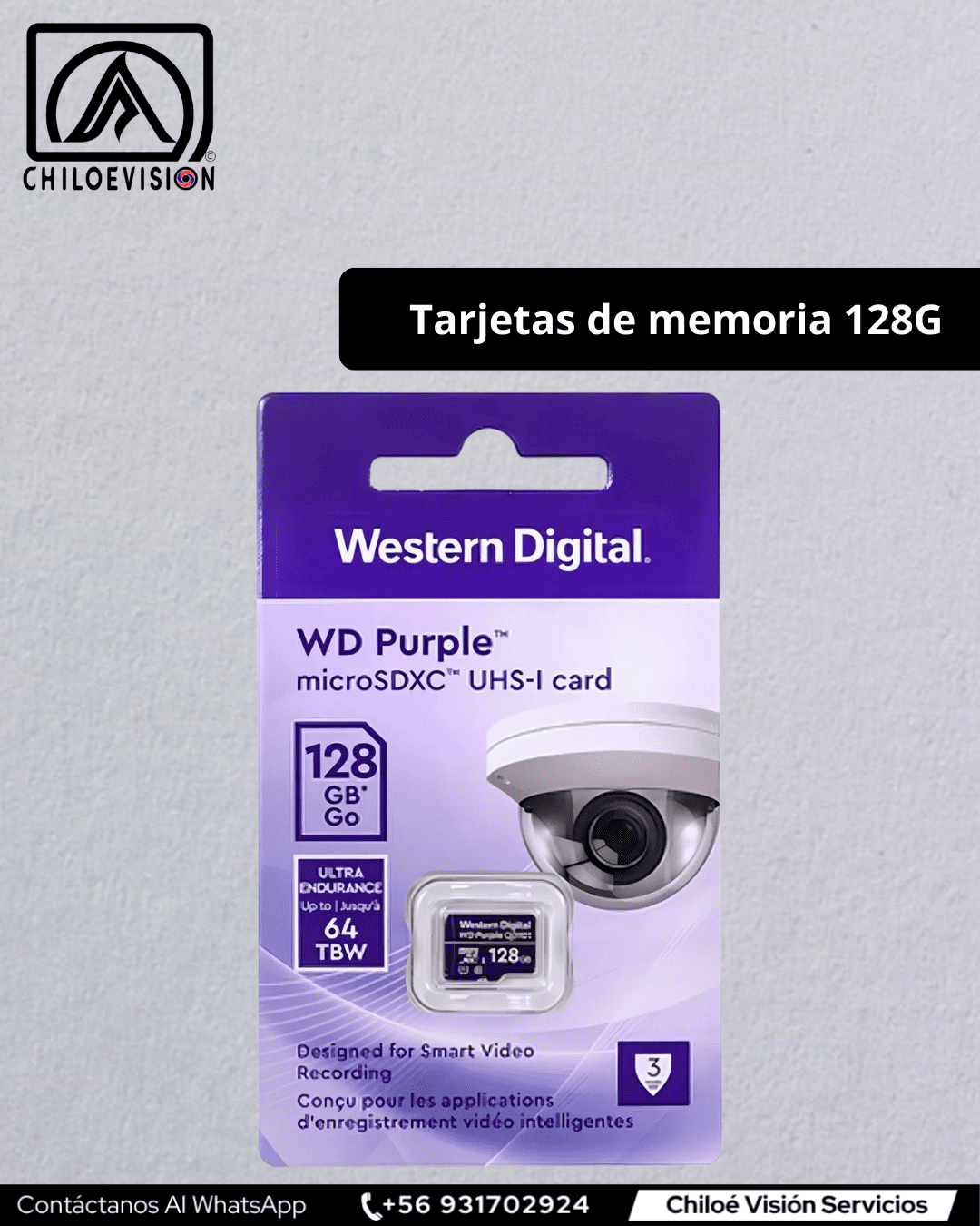Tarjeta de Memoria SD 128G en Chiloé