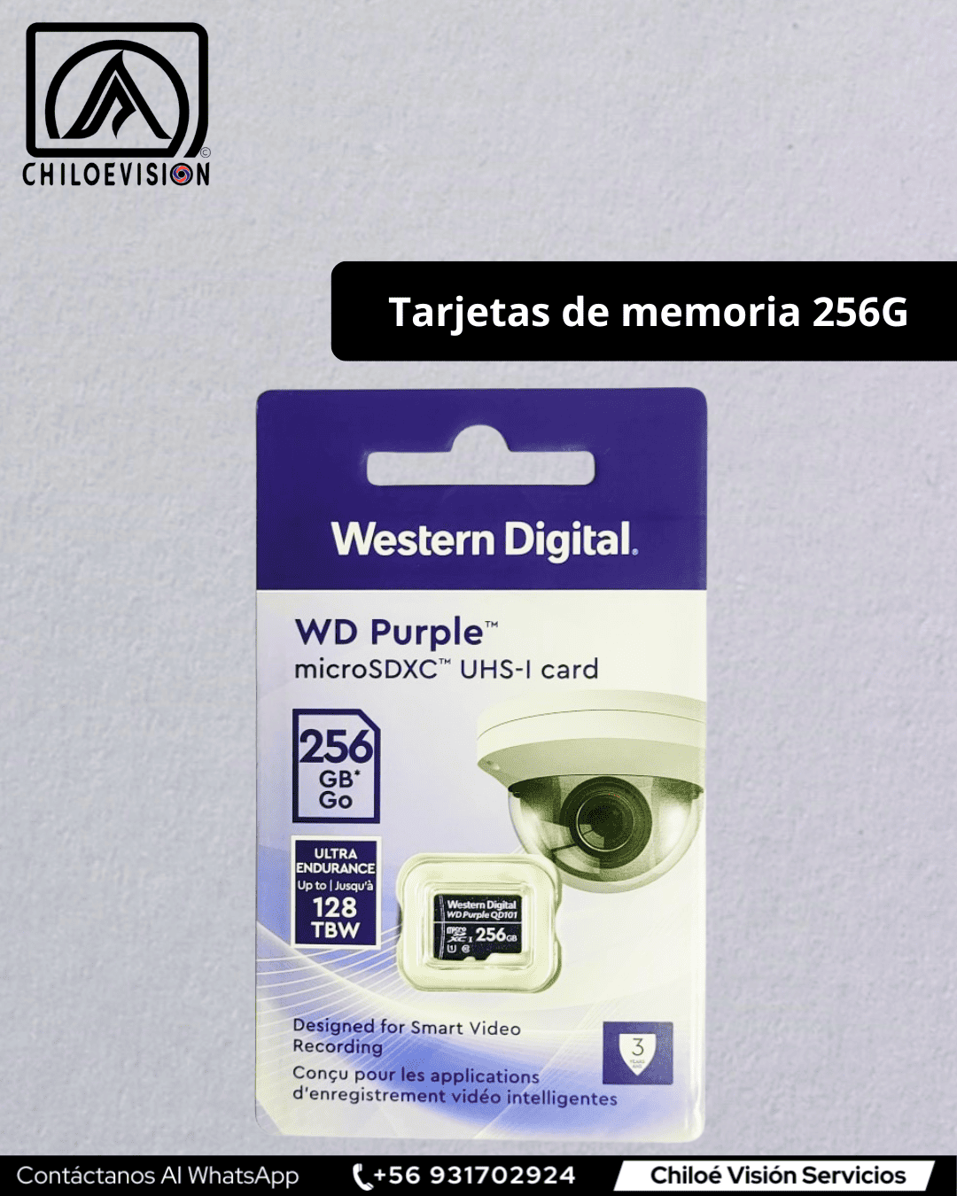 Tarjeta de Memoria SD 256G en Chiloé