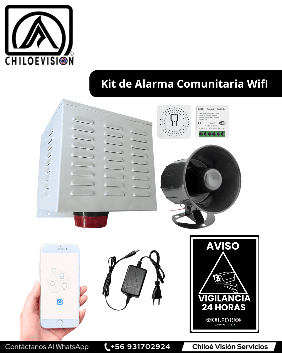 Kit de Alarma Comunitaria WiFi en Chiloé