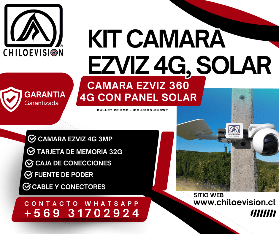 KIT de Cámara 4G Con Panel Solar EZVIZ