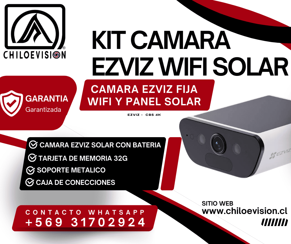 KIT de Cámara WiFi con Panel Solar EZVIZ